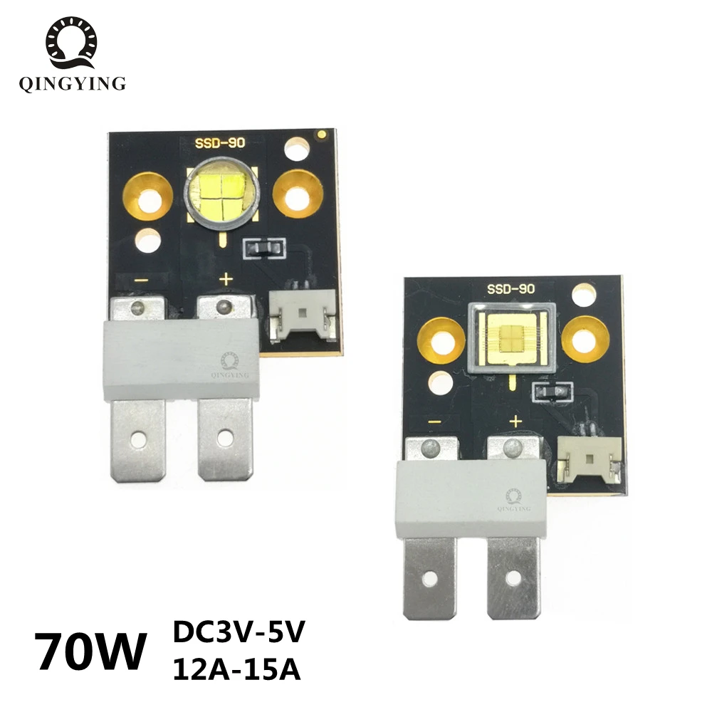 potencia led fase luz chip 3v5v 12a15a ssd 90 branco frio 75008000k alto luminoso para mover o projetor da lampada principal 70w de alta 01