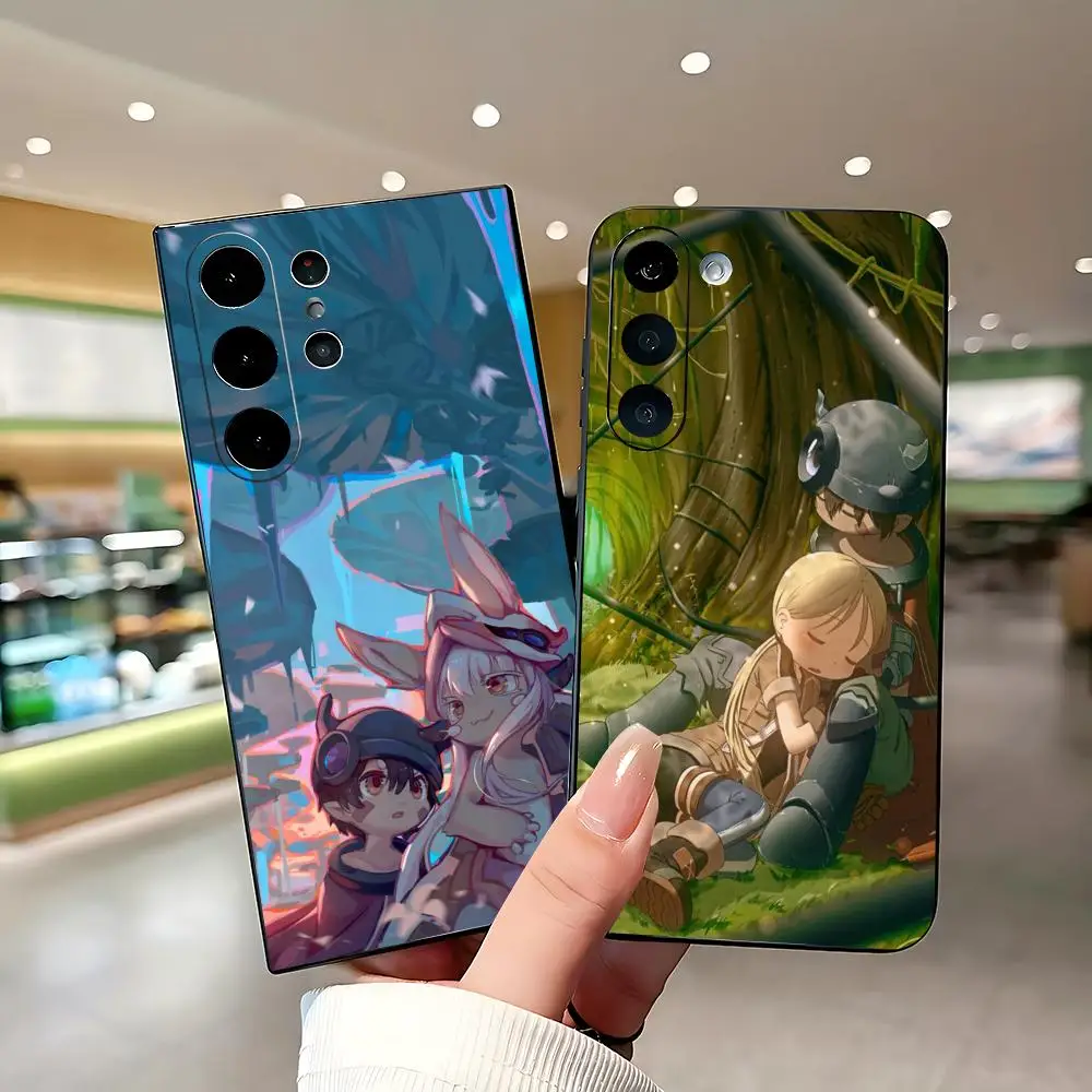 Anime Made in Abyss Fashion Phone Case For Samsung Galaxy S26 S25 S24 S23 S22 S21 Plus Ultra Fold A Soft Black