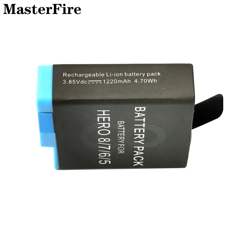 GoPro ゴープロ 8 黒 AHDBT-801 1220mah バッテリー GoPro ヒーロー 8 ヒーロー 7 ヒーロー 6 ヒーロー 5 電池アクションカメラアクセサリー