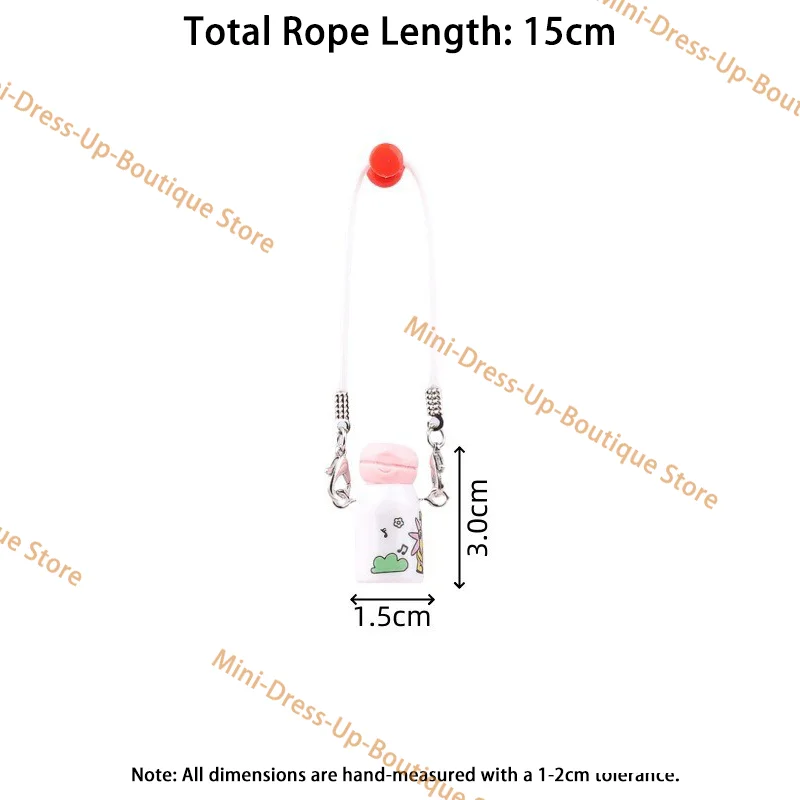 1+1 세트 두 번째 아이템에 10% 할인 15-17cm 인형 액세서리 미니 보온병 펜던트 장식 및 음료 시리즈에 적합