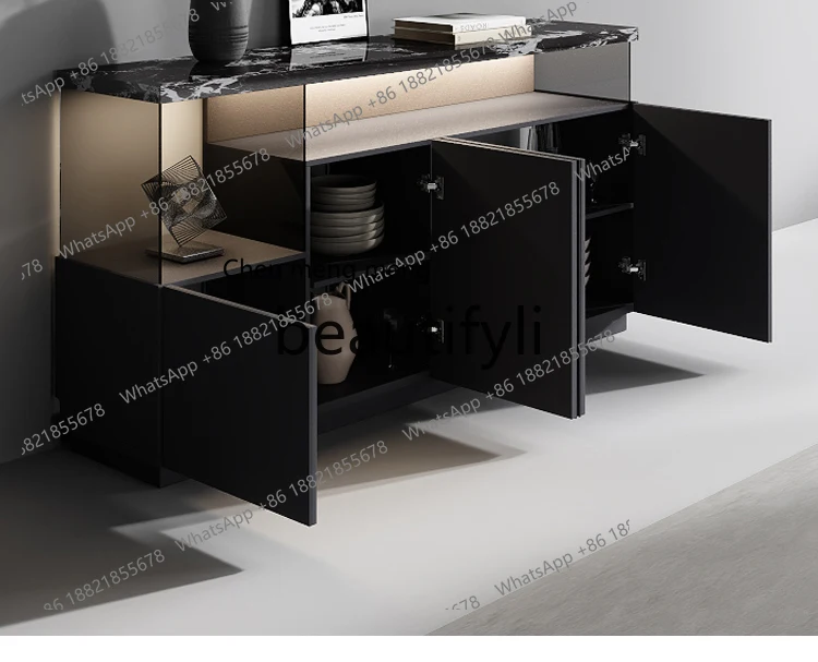 Dining room wall locker, living room storage cabinet, tea side cabinet, rock slab coffee machine placement table