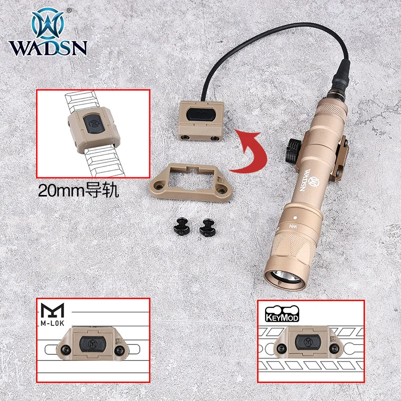 WADSN M600 M600W Strobe Flashlight Modbutton Pressure Switch Tactical Scout Light Hunting Weapon Light Airsoft Accessories