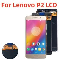 5.5“Original AMOLED For Lenovo P2 LCD P2a42 Display Touch Screen Digitizer Assembly For Lenovo Vibe P2 Display Frame