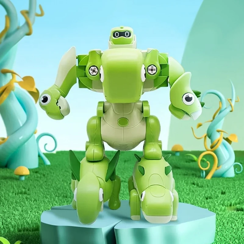 

Genuine Dinosaur Robot Toy Dinosaur Deformation Disassembly And Assembly Screw Twisting Block Puzzle Boy And Girl Birthday Gift