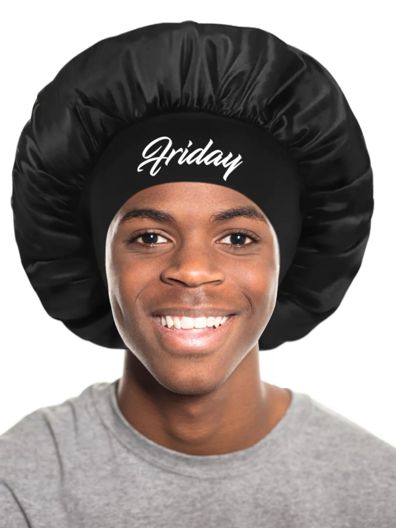 1 x weiche, atmungsaktive Schlafmütze zum Schutz vor Haaren – einlagige Unisex-Twist-Mütze – Detail 1