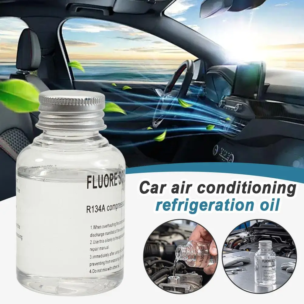 R134a Refrigerant Compressor Oil Car Air Conditioning System Lubricant Automotive A/C Refrigeration Oil for Vehicle AC Repair