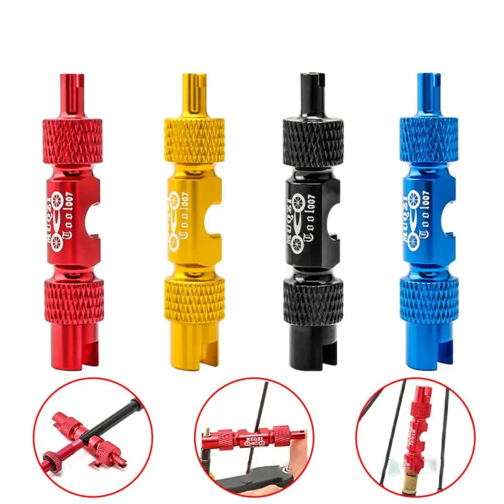 Aluminum Alloy Multifunction Tire Nozzle Wrench Double-head Repair Tools Valve Removal Wrench MUQZI American Nozzle