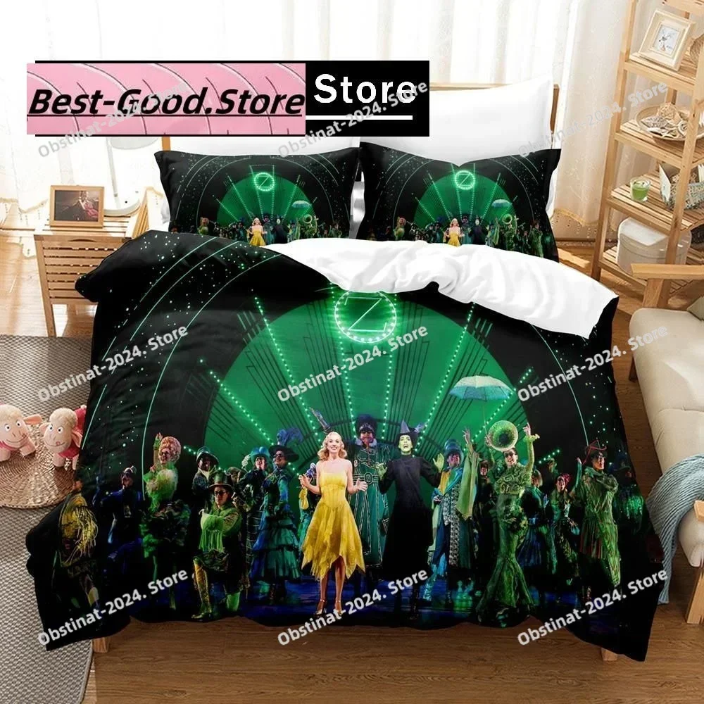 3D Wicked Musical Broadway Drama Bedding Set Printed single Comforter Quilt Bed Duvet Cover Pillow Case 3 Pieces Kids Adult Size