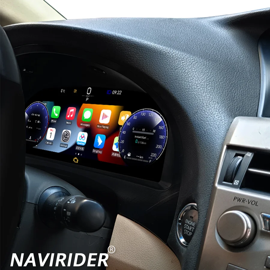 S Upgrade 12.3inch Car Digital Cluster Instrument For Lexus RX RX300 RX330 RX350 RX450h 2009-2014 LCD Speed Meter Dashboard