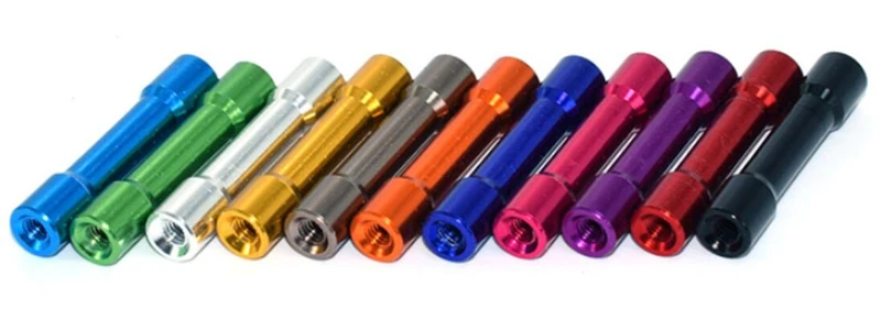 Weiyi 10 Stück M3 Aluminium-Abstandshalter M3*10/15/20/25/28/30/35mm Doppelrunde Aluminiumlegierungs-Abstandshalter für RC-Teile – Detail 6