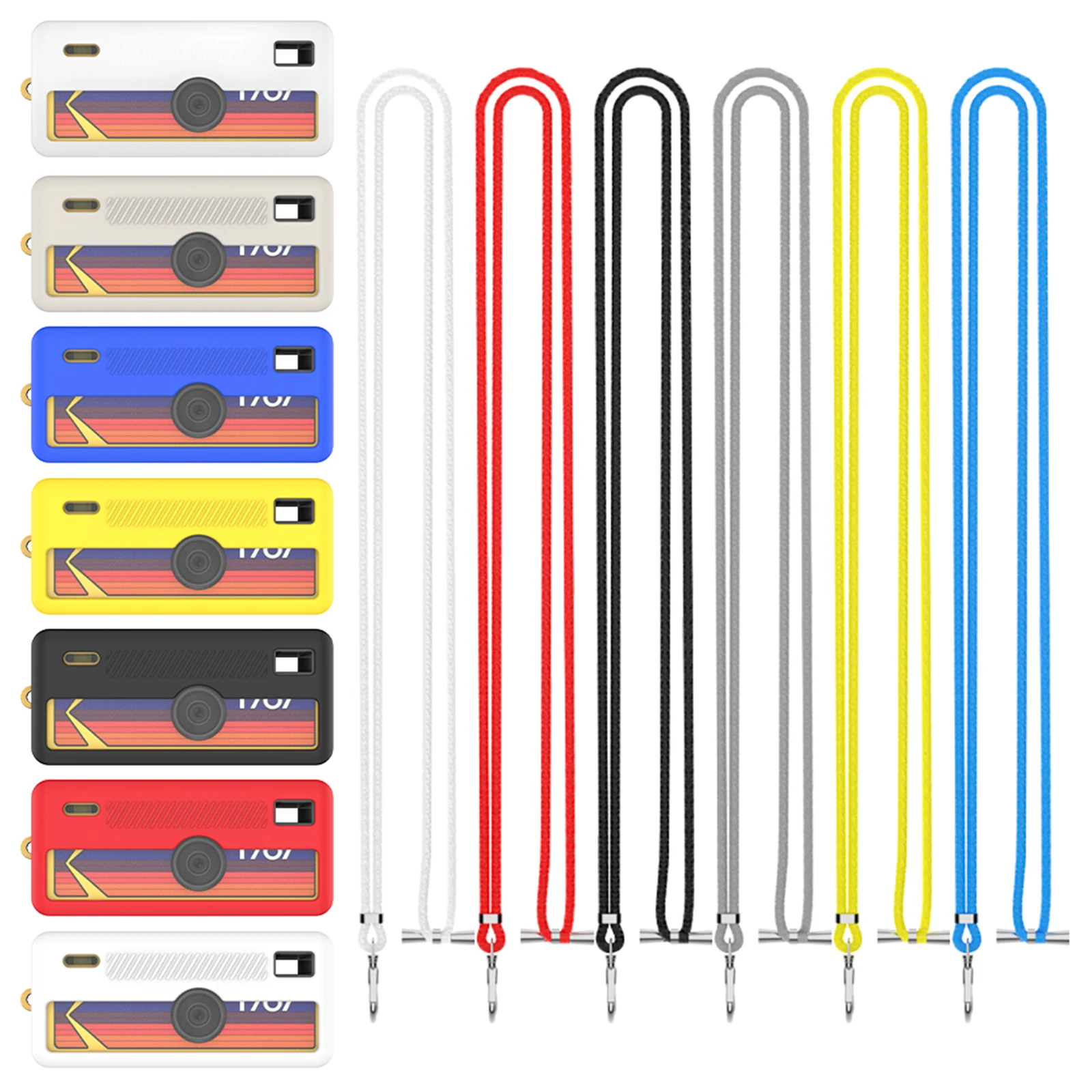 Silicone Case for Kodak CHARMERA Keychain Digital Camera Soft Silicone Protective Case with Lanyard Scratch-Resistant