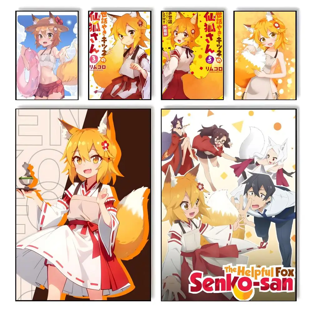 Moe T-The Helpful Fox Senko-sanS Poster Self-Adhesive Stylish Art Print Poster Wall Home Decor