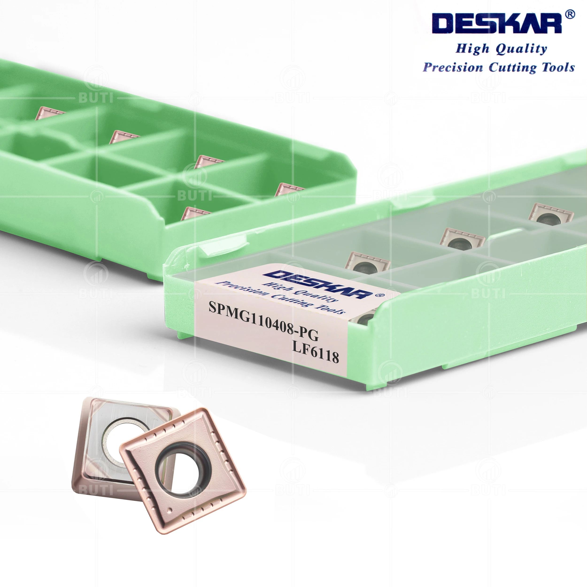 Imagem -02 - Deskar 100 Original Spmg050204 Spmg060204 Spmg07t308 Spmg090408 Spmg110408 Spmg140512 pg Lf6118 Torno Cnc U-broca Lâmina de Carboneto