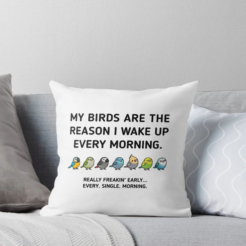 

Early Birds Throw Pillow Decorative Pillow Covers For Sofa Christmas Pillow Cases Pillowcases