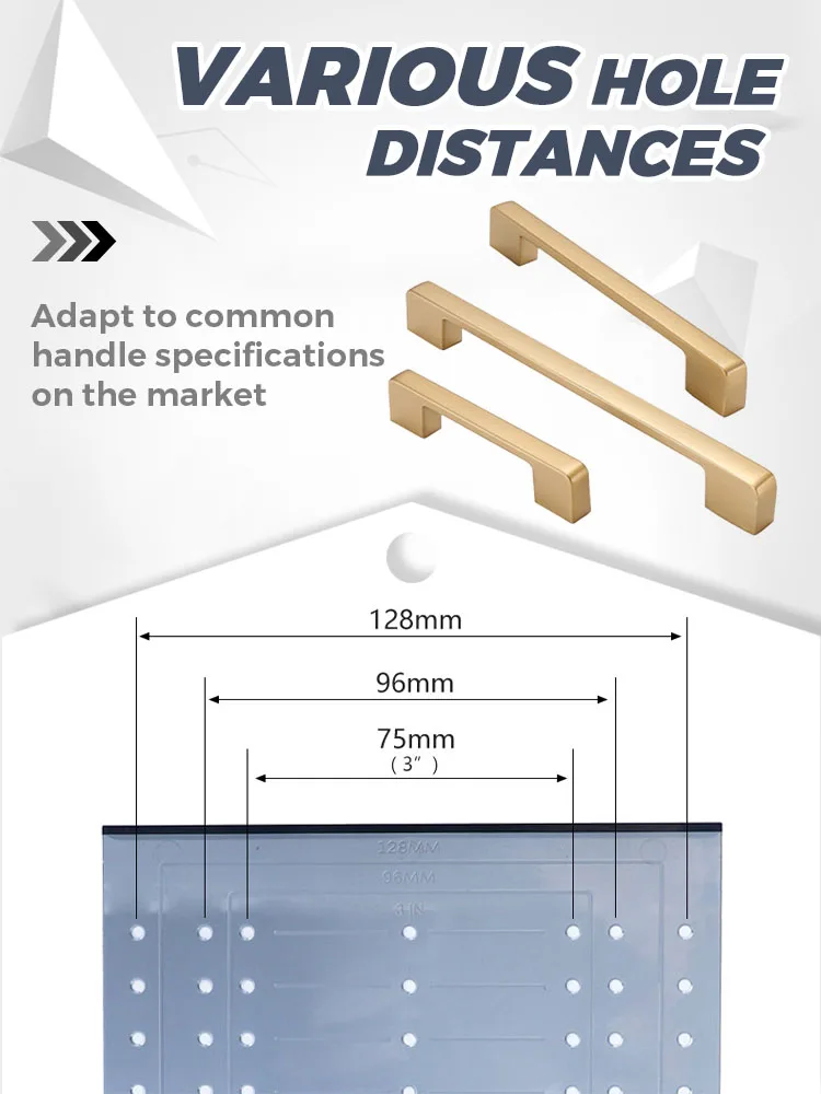 Drawer Handle Template, Center Punching Drill Mounting Template Wood Punch Cabinet Handle Template for Handle Knob