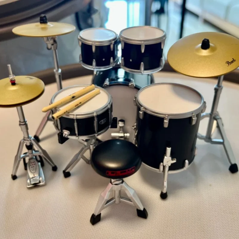 Genuine Bandai In Stock Bulk Cargo Pearl Drums Miniature Drum Set Band Jazz Drum Ornaments Action Figure Collecting Toys Gifts