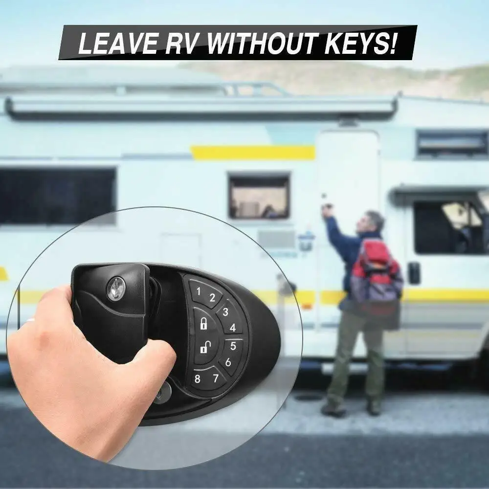 

RV Keyless Entry Door Lock Latch Handle Knob Deadbolt RV Trailer&Camper