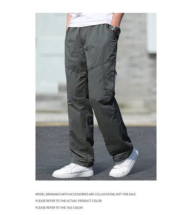 Herren hose neue Cargo hose Outdoor-Freizeit hose Baumwolle bequeme dünne Jogging hose Multi-Pocket-Arbeits hose – Detail 9
