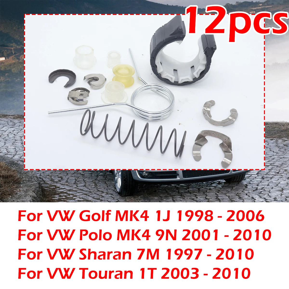

12pcs Upgrade Bushing MT Gearbox Rebuild Kit For VW Touran Sharan Polo Bora Shifter Lever Adjuster Selector Linkage Accessories