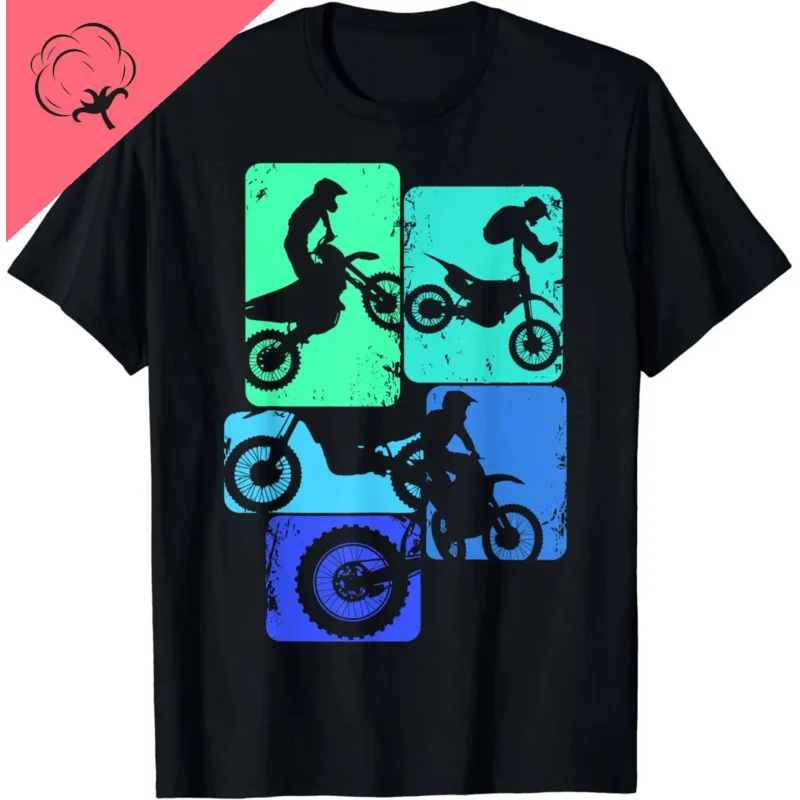 Dirt Bike Rider Motocross Enduro Dirt Biking T-Shirt Moto Shirt Pure Cotton Men Clothing Tops Tees Streetwear