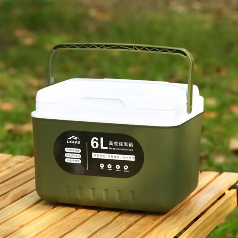 Mini Cooler 6L Leak-Proof Camping Refrigerated Box Car Refrigerator Thermal Insulation Box Auto Accessories For Outdoor Camping