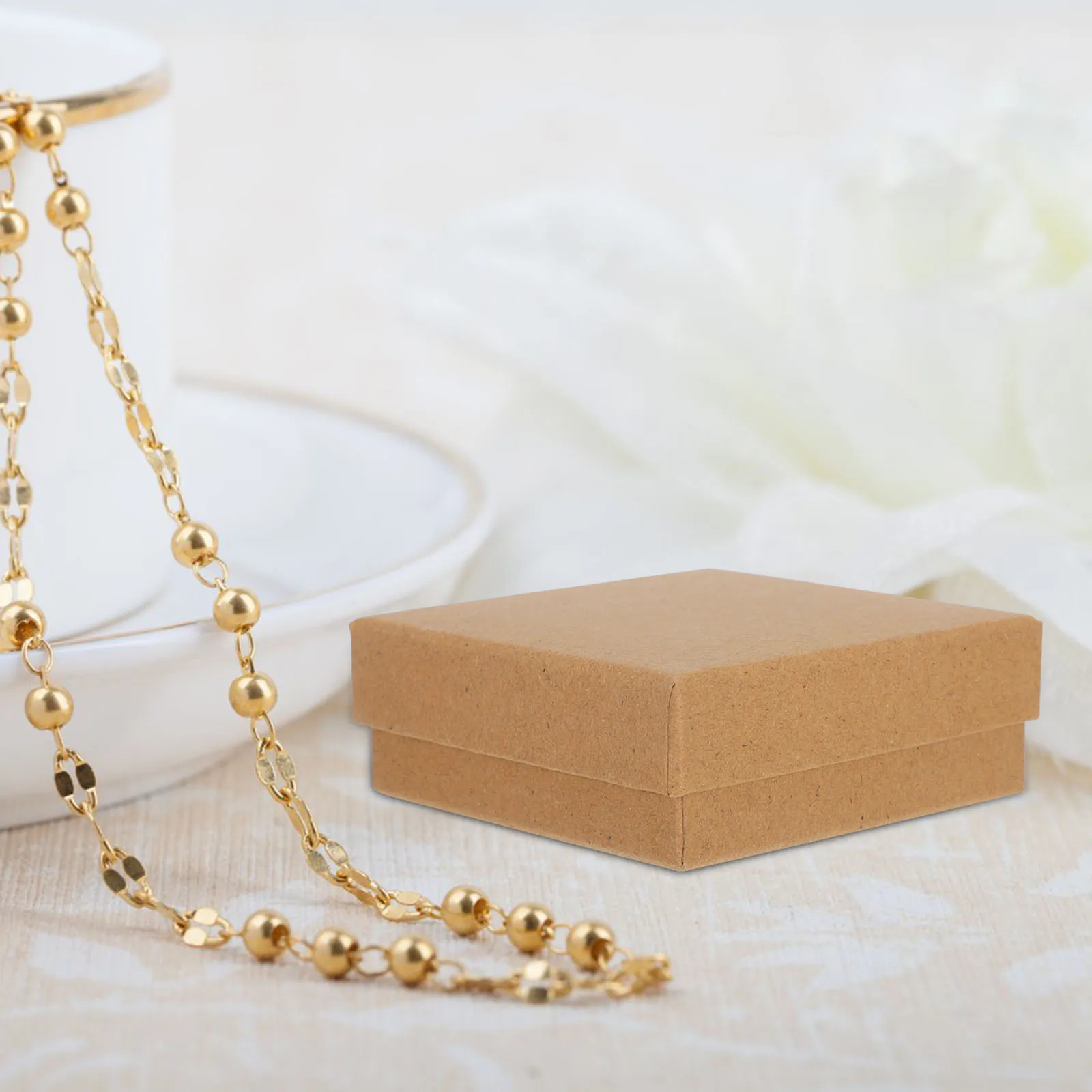 

10Pcs Jewelry Storage Case Black Rectangular Box Necklace Earrings Rings Sponge Cushion Gift Wrapping Portable Display