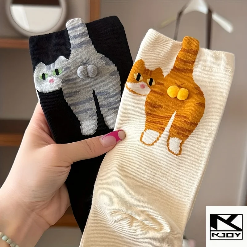 

kkjoy Warm Winter Socks Cat Paws Bell Collar Design suit for men women all occasions