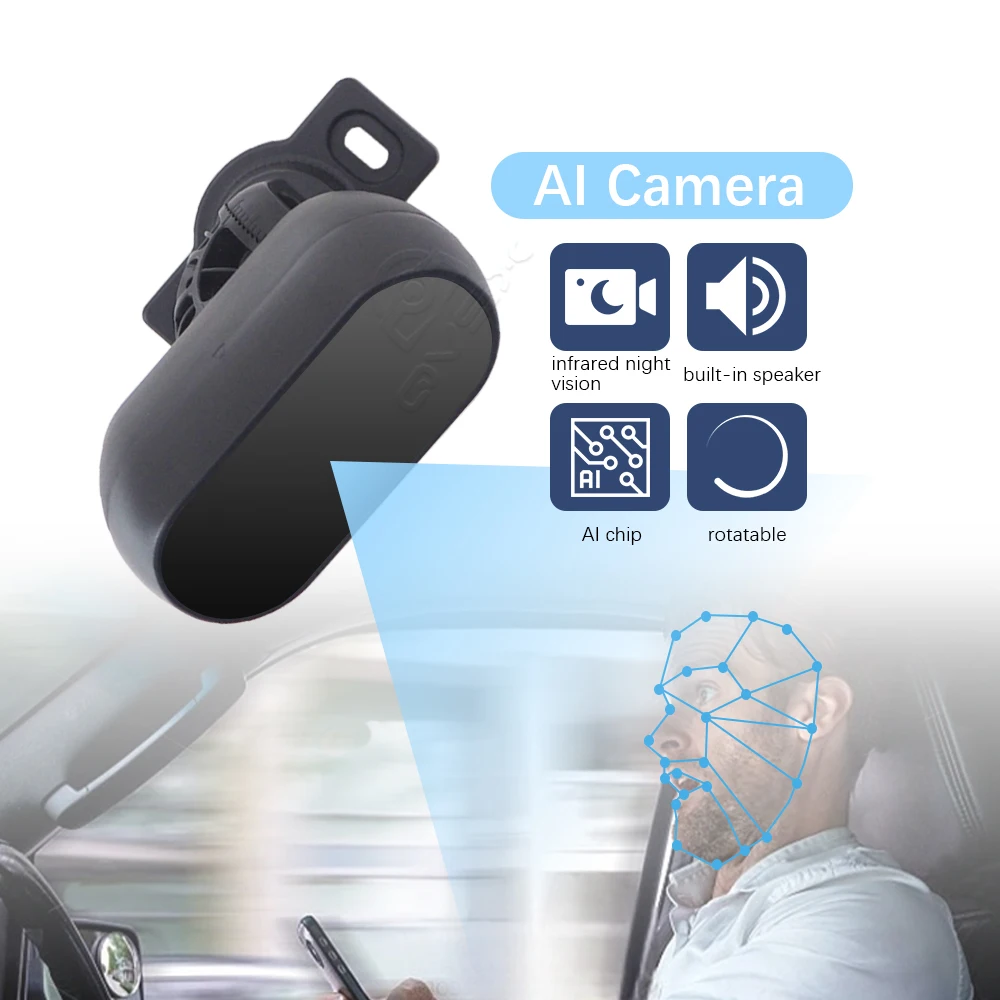 

DMS AI Intelligent Driving Assistant Car Camera Front AHD Anti-Tiredness Alert Fatigue Monitoring System Reverse Camera Custom