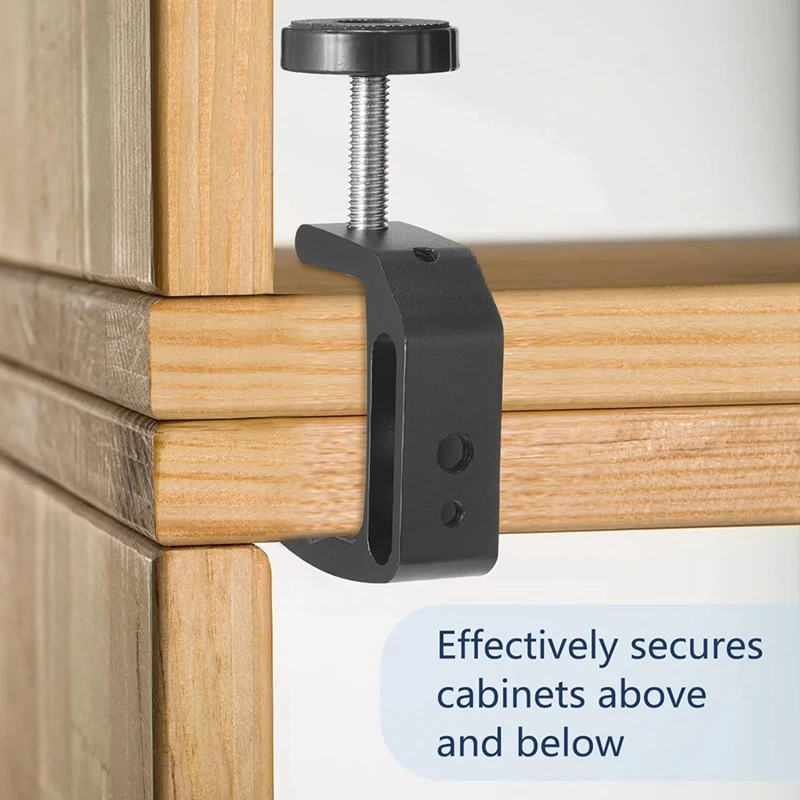 Support Clamp Table Clamp Universal C Clamp With 1/4 Inch And 3/8 Inch Thread Hole Aluminum