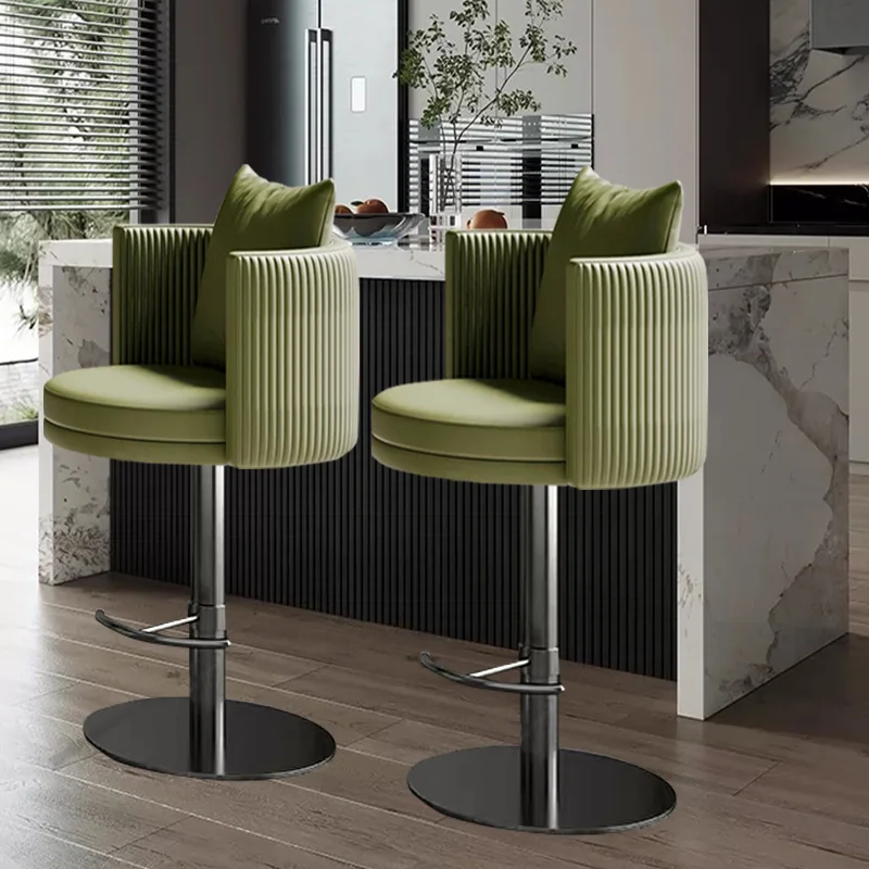 Sgabelli da bar unici industriali Barbiere Sgabelli da bar da gioco nordici moderni verdi Mobili per la casa Banqueta in metallo antico italiano americano