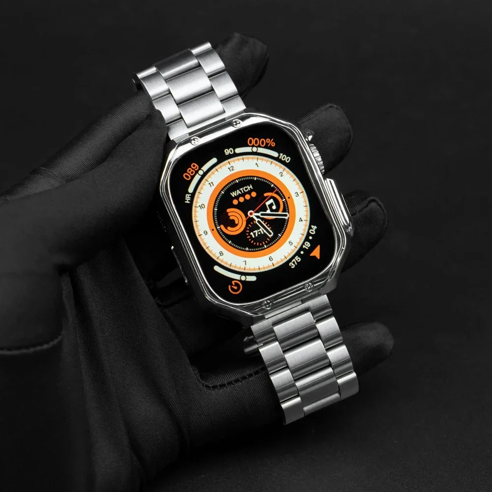 حزام من الفولاذ المقاوم للصدأ لساعة أبل باند 46 ملم 49 ملم 40/44 ملم 42 ملم 41 م/45 ملم سوار معدني IWatch Ultra2 Series 10 9 8 7 SE 6 5 4