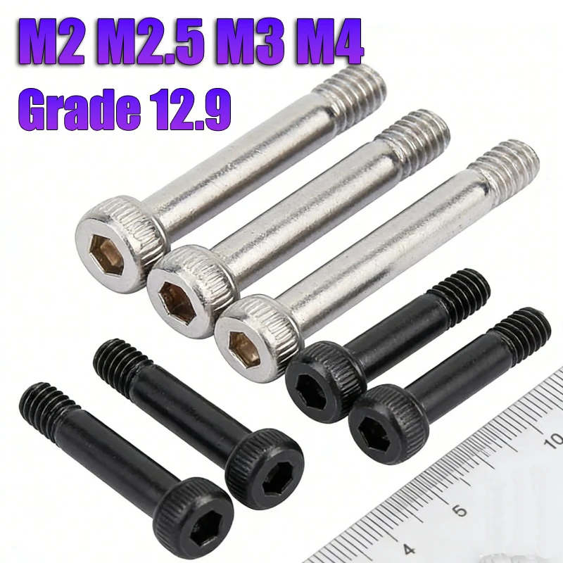 Beicai Partially Threaded Hex Socket Screws M2 M2.5 M3 M4 Nickel Plating/black/304 Allen Cap Half Thread Screw Bolt Bushing Bolt