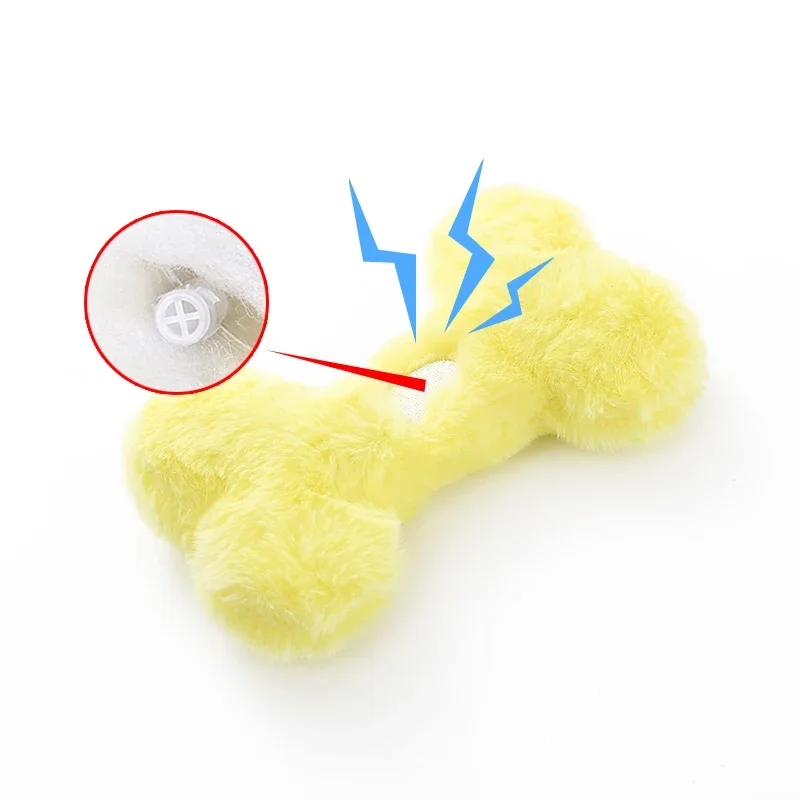 Interesting love bone plush vocal dog toys containing bb called grinding teeth bite resistant interactive play pet supplies