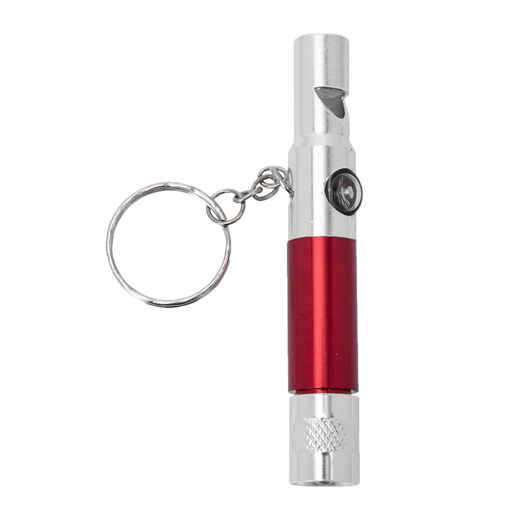 Silbato de supervivencia multifuncional con brújula y dispositivo de alerta de emergencia con luz LED para dispositivo de aventura al aire libre para hombres