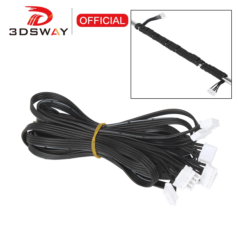 Upgrade 42 Stepper Motor Line XH2.54 Terminal Line 3D Printer Accessories 4Pin-6Pin 1M 2M Stepper Motor Cable Double Termina