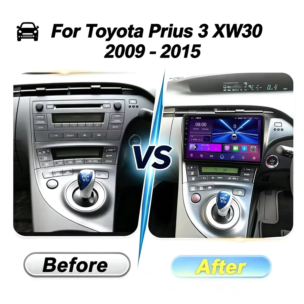 Cortex-A76 Octa-Core Android 16 Car DVD For Toyota Prius 3 XW30 2009-2015 Stereo Head Unit Multimedia Player GPS Navigation Wifi
