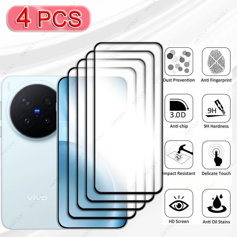 

For vivo X300 Glass Protective Film For vivo X300 Pro Black Edge Screen Protector Camera Lens Protector For vivo X300 Pro 5G