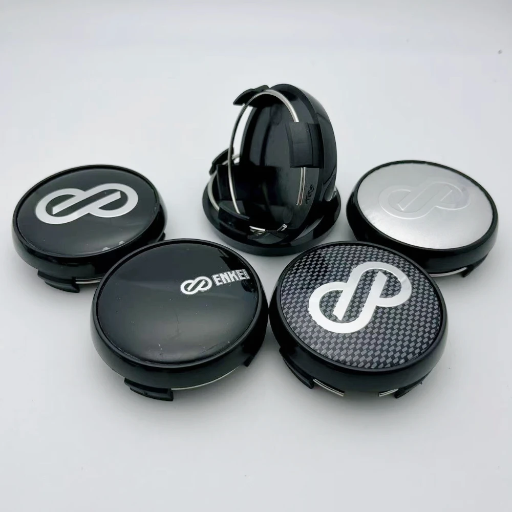

4Pcs JDM ENKEI Sport Car Wheel Center Caps K65 65MM 60MM Car Wheels Hub Cap Rim Hubcaps Cover Black & Silver Replace Accessories