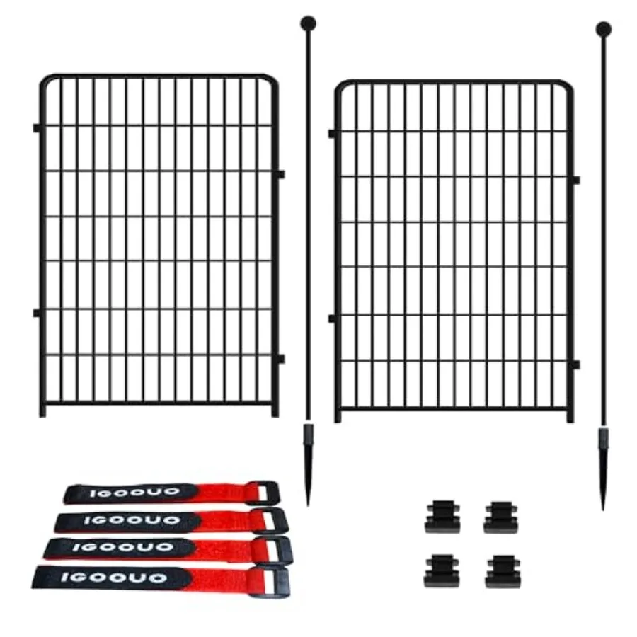 

Уличный вольер для собак средних/крупных пород, высотой 36 дюймов, с 2 дополнительными секциями, сверхпрочный, с нержавеющими и прочными кольями, 3-футовый вольер для собак