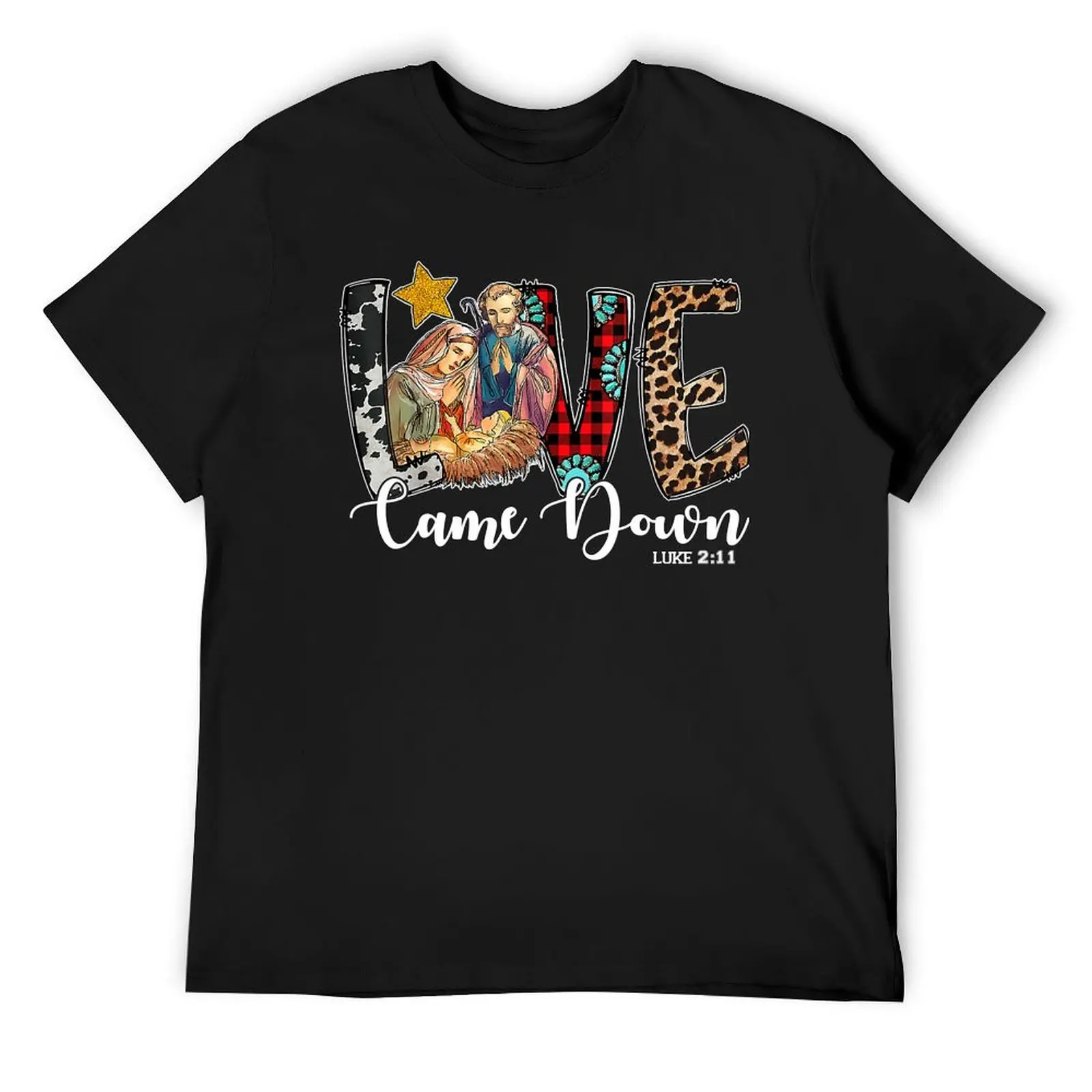 

Western Leopard Cowhide Love Came Down T-Shirt oversized graphic tee anime tshirt man t shirt mens graphic t-shirts pack