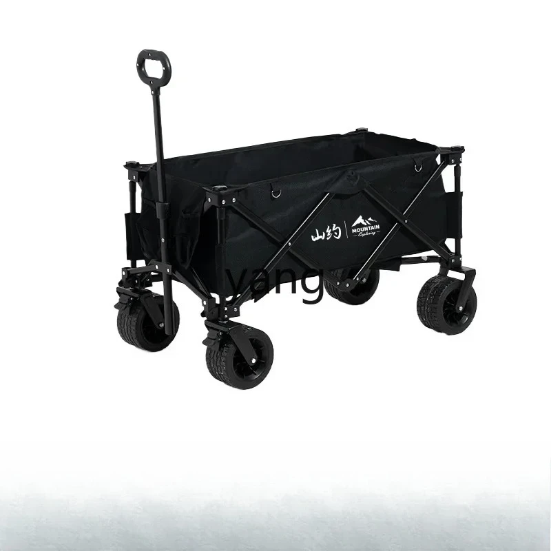 LH  foldable outdoor push picnic cart camp trailer trolley small trolley table