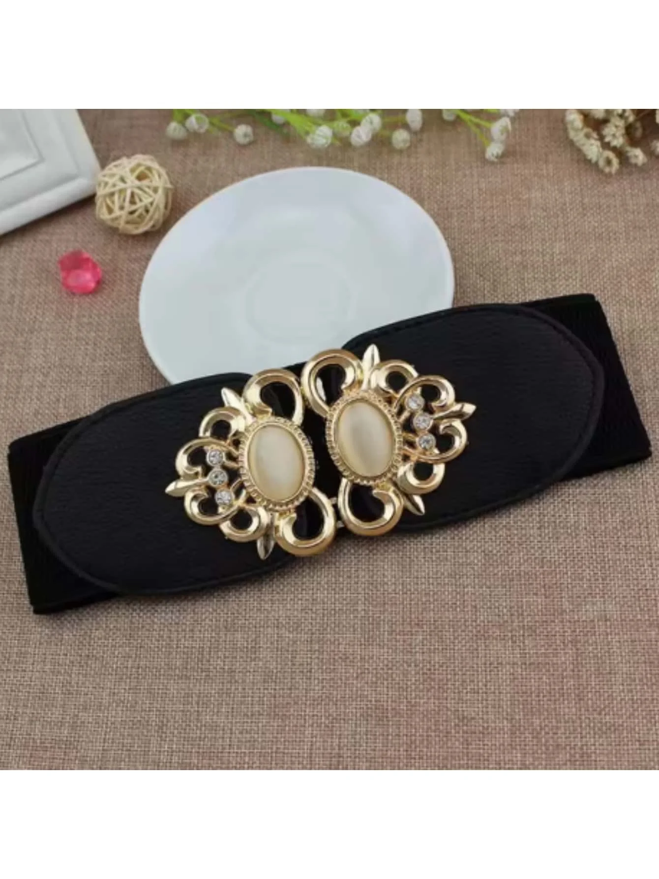 제조업체 도매 패션 여성용 탄력 있는 와이드 벨트 다운 재킷 캐주얼 탄력 벨트 스웨터 K-스타일 장식 벨트