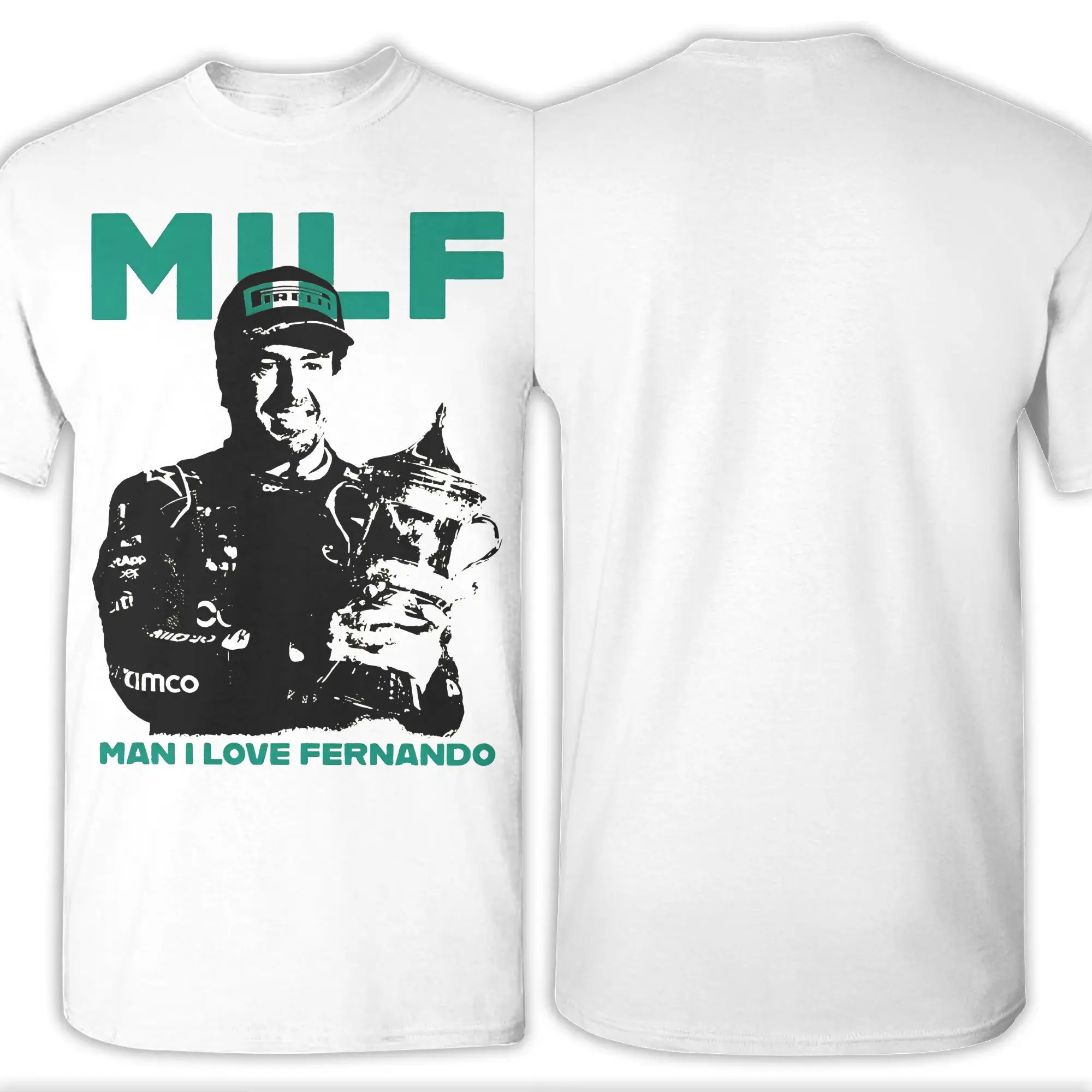 MILF رجل أحب فرناندوس ألونوس الجرافيك تي شيرت للرجال النساء القطن تي شيرت الملابس Ins Y2k العلامة التجارية الجديدة نمط جديد