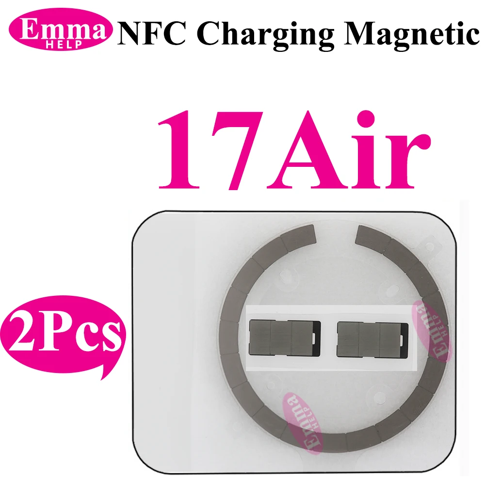 2Pcs Strong MagSafe Magnetic Metal Ring for iPhone 16 17 Pro Max Plus Wireless Charger Back Housing Magnet Repair Parts