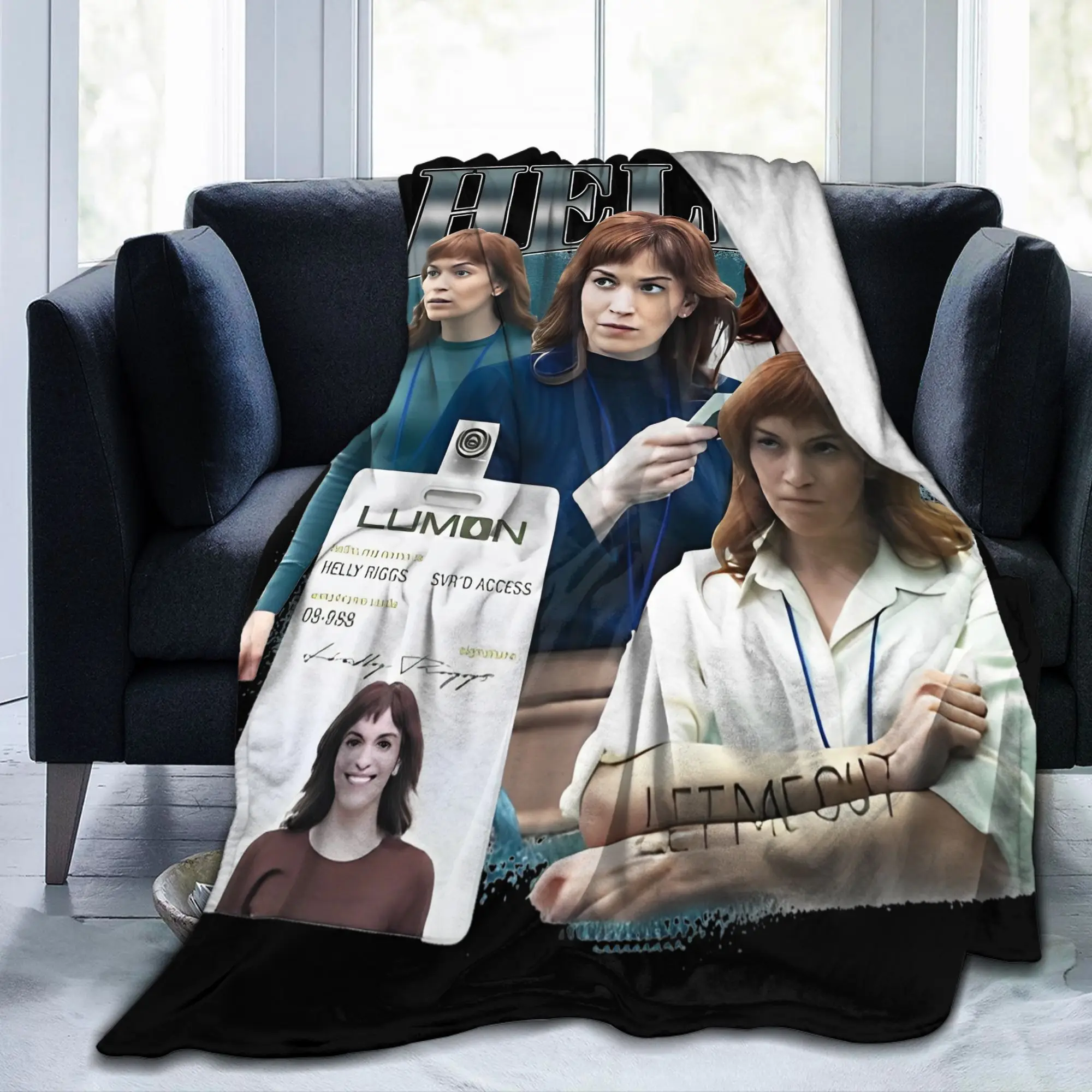 Severance Helly Lumon Industries Fleece Throw Blanket TV show for Bedding Knitted Blanket Car Soft Portable Quilt