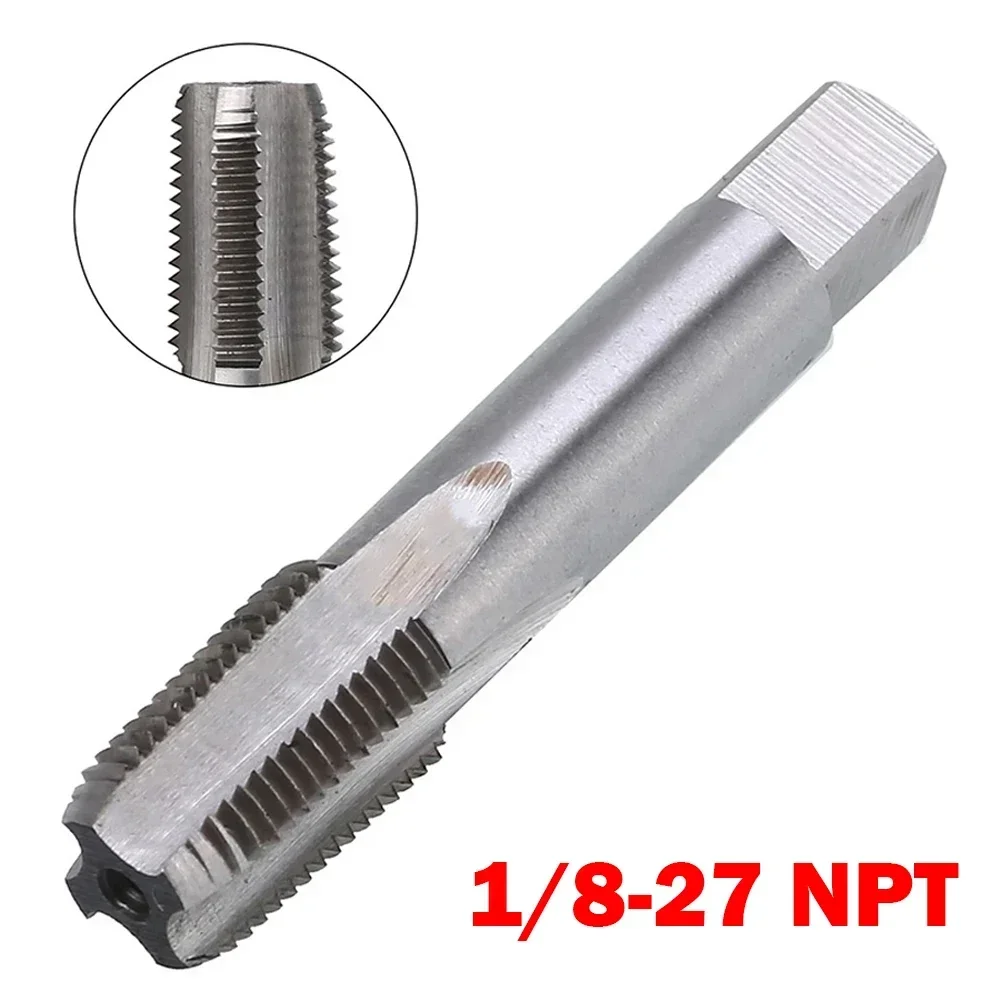 1pc Pipe Tap 1/8-27 NPT HSS Screw Thread Tap Threading Tools Metric Machine Plug Tap Drill Bit Hand Tools