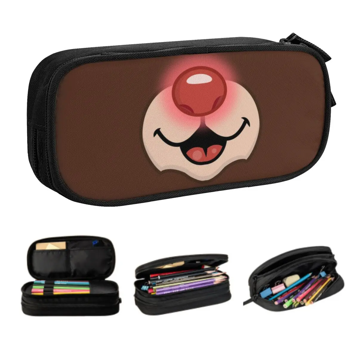 Custom Classic Rudolph Deer Korean Pencil Case Girl Boy Large Capacity Christmas Cosplay Pencil Pouch Students Stationery