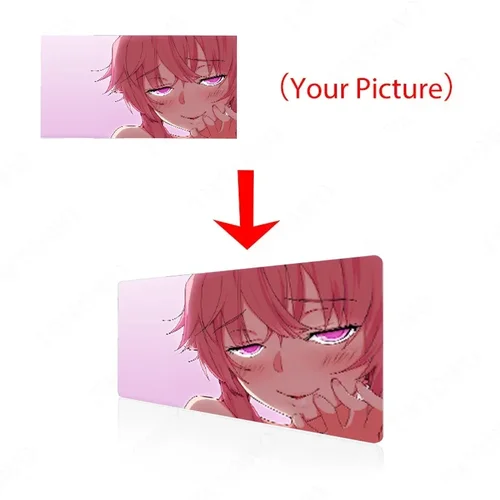 Imagen 2 del producto Alfombrilla de ratón personalizada para escritorio, alfombrilla de ratón extra grande de anime, almohadilla de teclado de goma suave, varios tamaños, extra gruesa