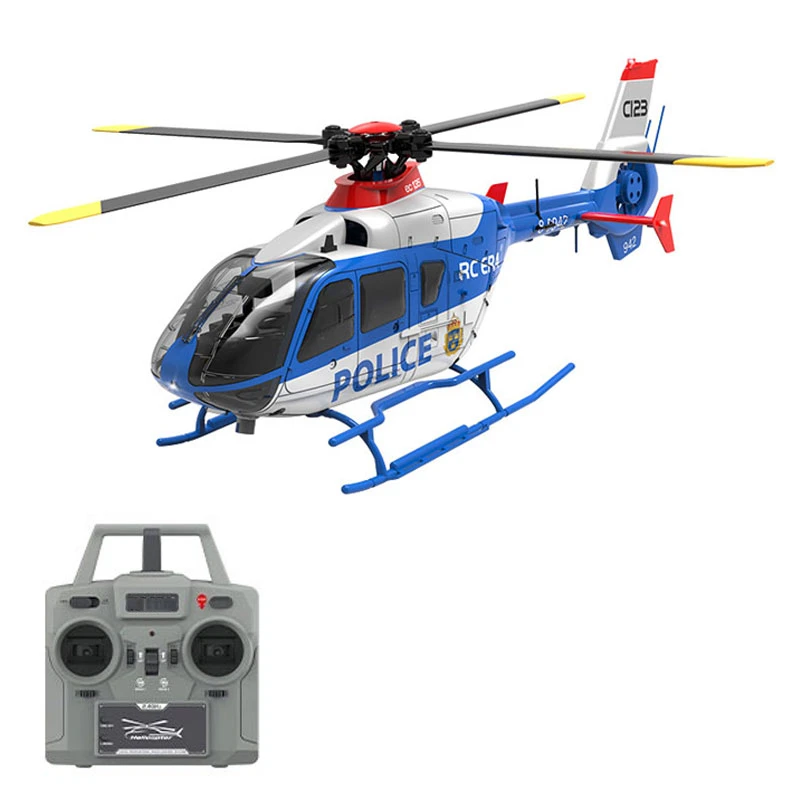 Remote Control Helicopter EC 135 6 channel Brushless Like Real Aircraft One-key Lift Simulation Aircraft Model RC Toy