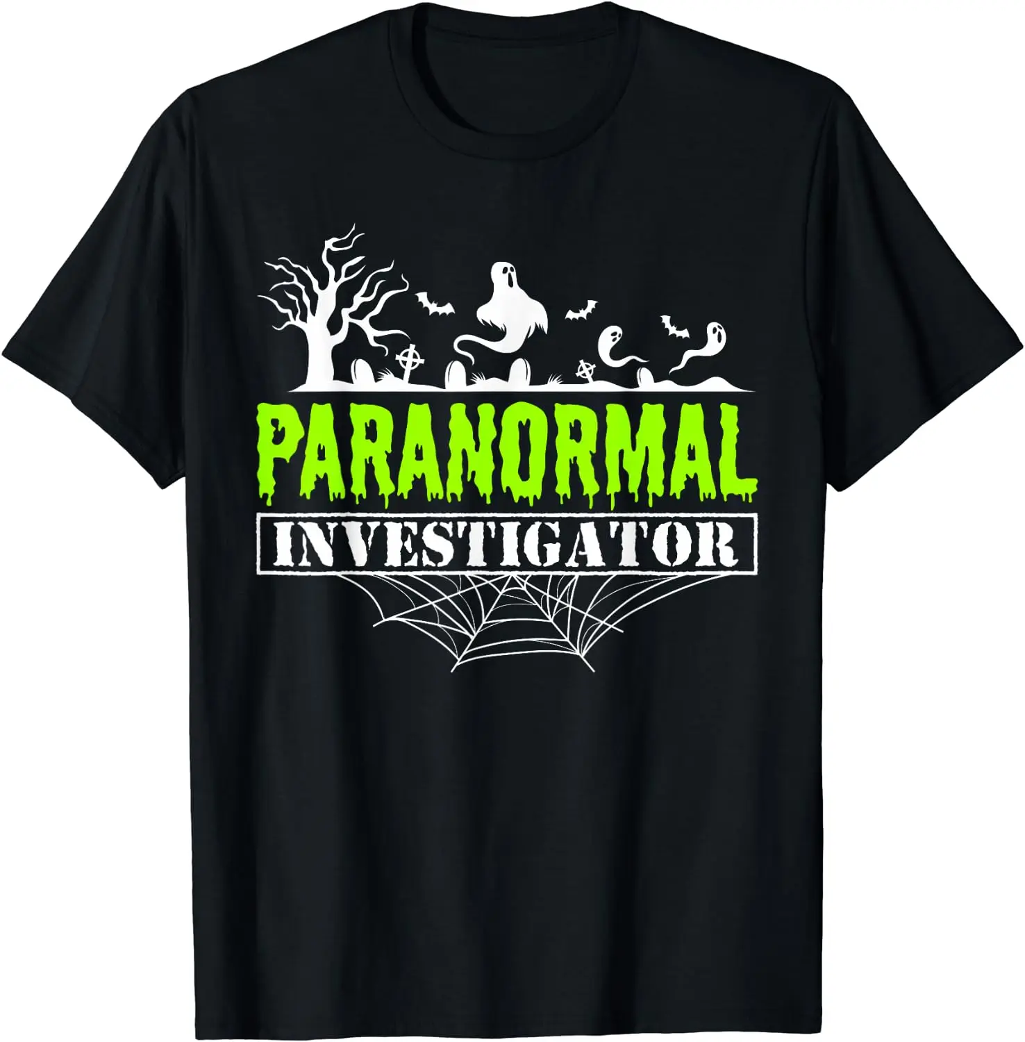 Funny Paranormal Investigator Ghost Hunting Ghost Hunter T-Shirt for Men Women Halloween Horror T Shirt Gothic Streetwear